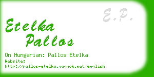 etelka pallos business card